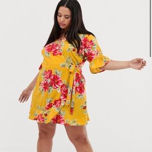 ASOS US 12 floral wrap dress